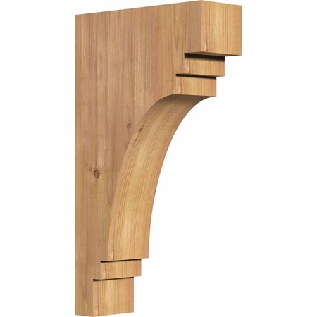Ekena Millwork Pescadero Smooth Corbel, Western Red Cedar, 3 1/2"W x 10"D x 18"H COR04X10X18PEC00SWR